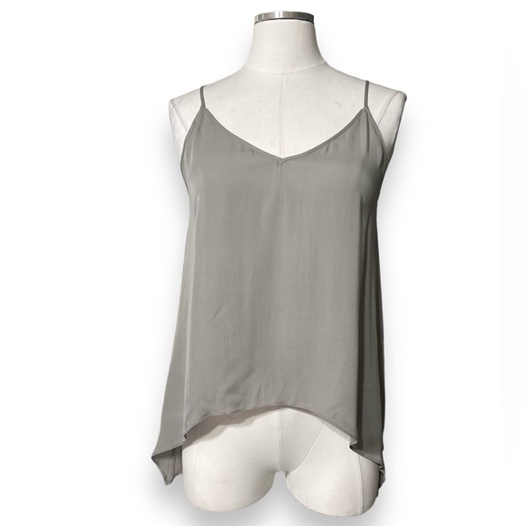 MASON by MICHELLE MASON Grey Trapeze Silk Tank - Picture 5 of 6